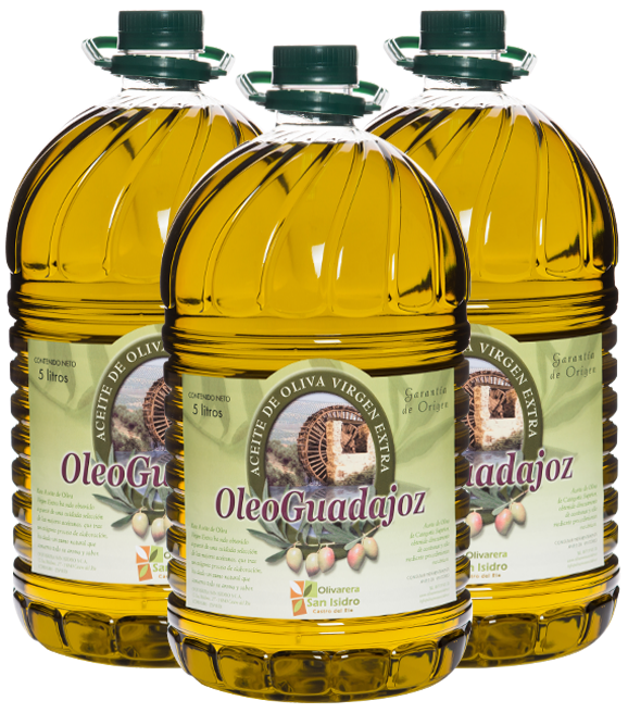 Aceite de Oliva Virgen Extra - OleoGuadajoz - Pack 3x garrafas 5L
